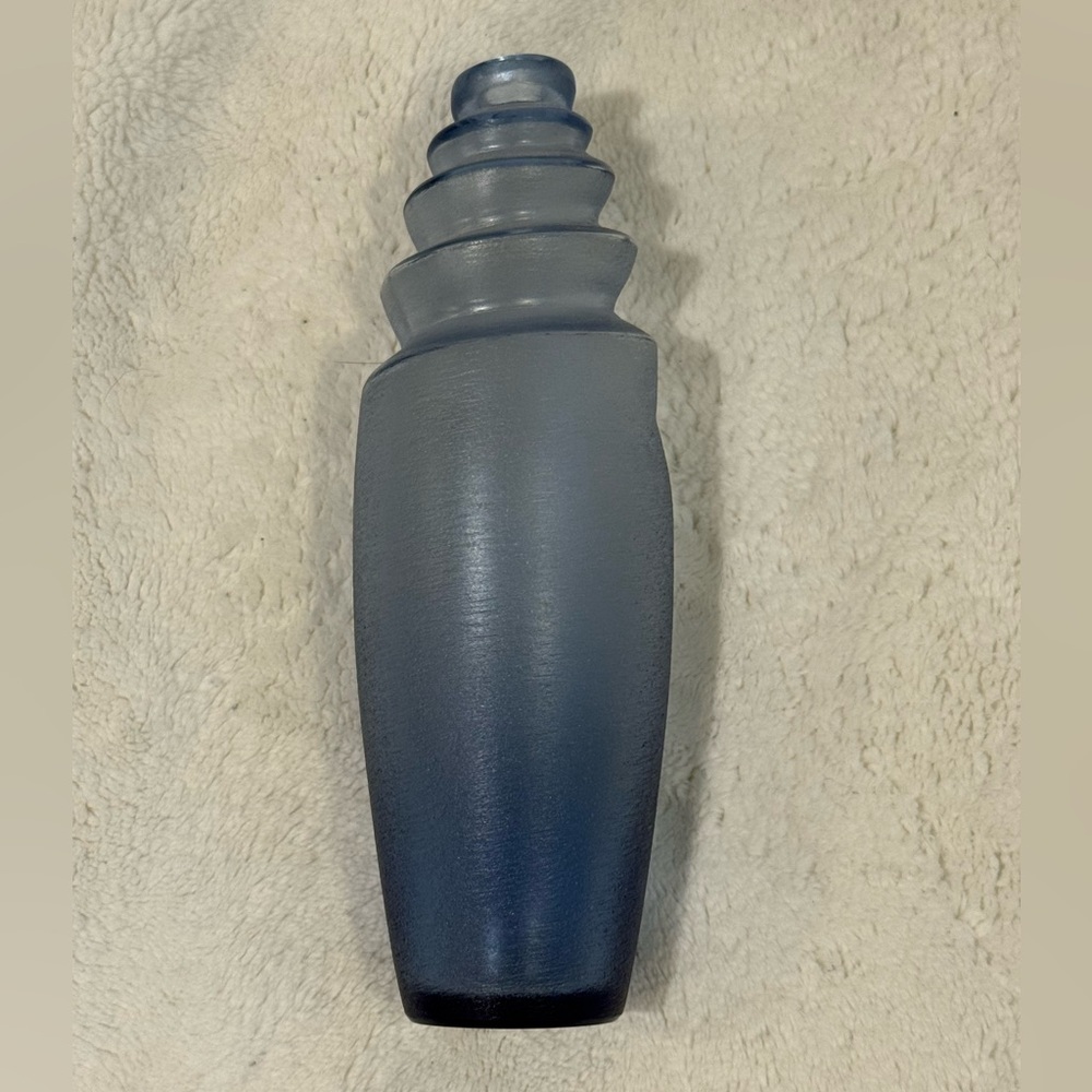 Lalique Cebu Blue 7inch Decorative Glass Vase - Home Accents